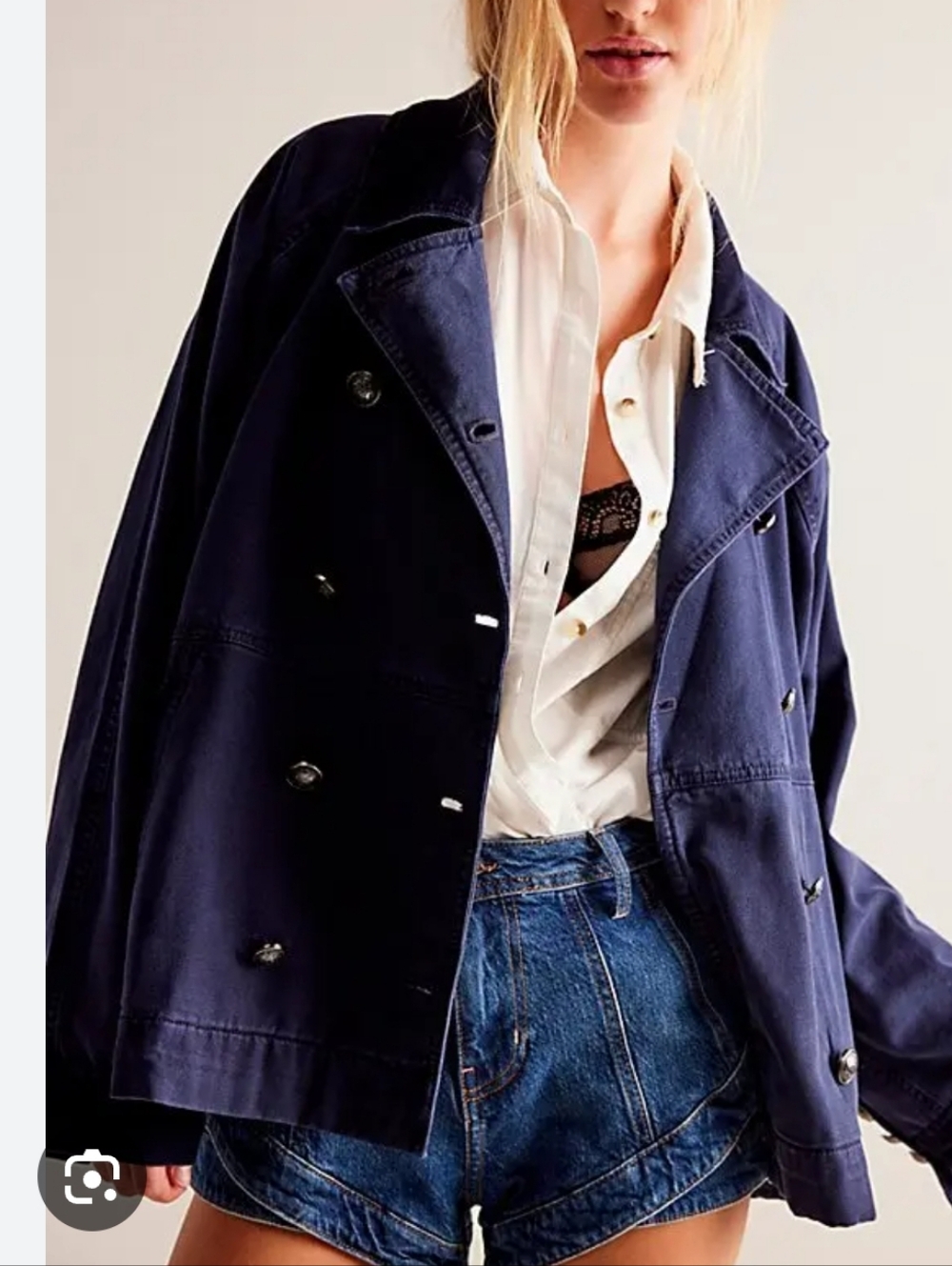NWT BLACK Free People Viva Surplus Jacket